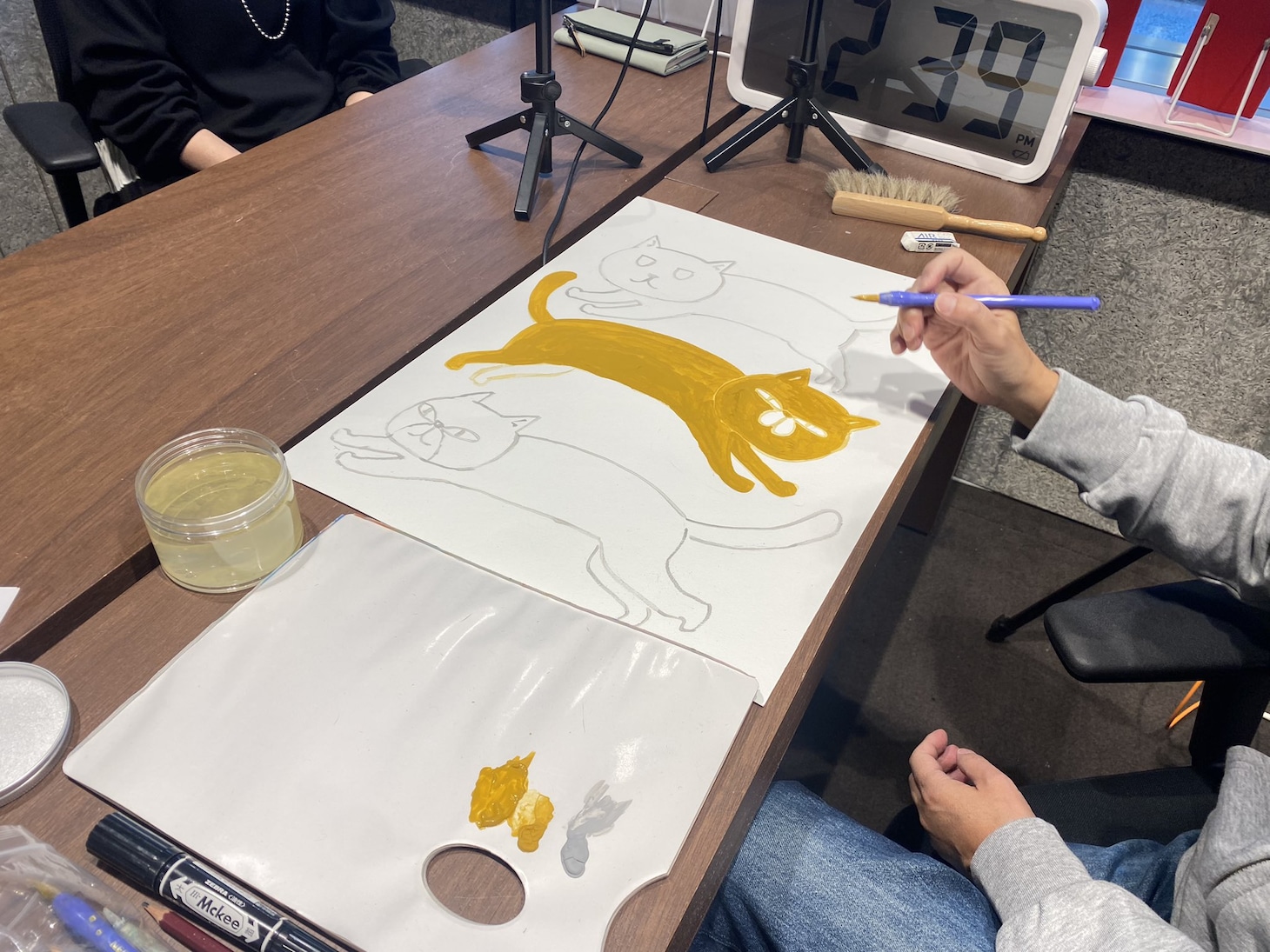 過去に行われた中川いさみ公開制作の様子