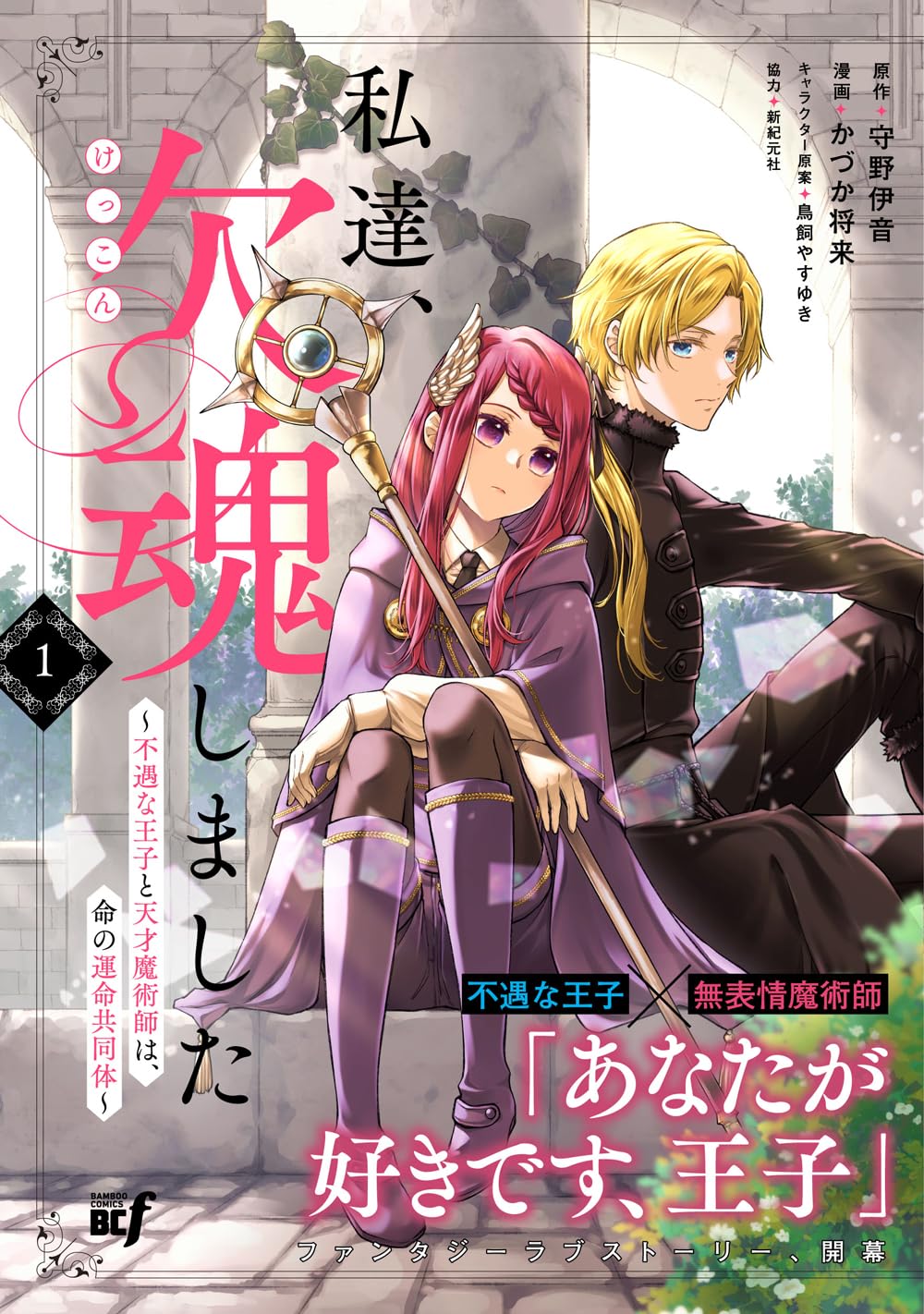 「私達、欠魂しました 不遇な王子と天才魔術師は、命の運命共同体」1巻（帯付き）
