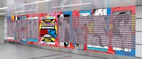大阪・なんば駅のピールオフ広告イメージ画像