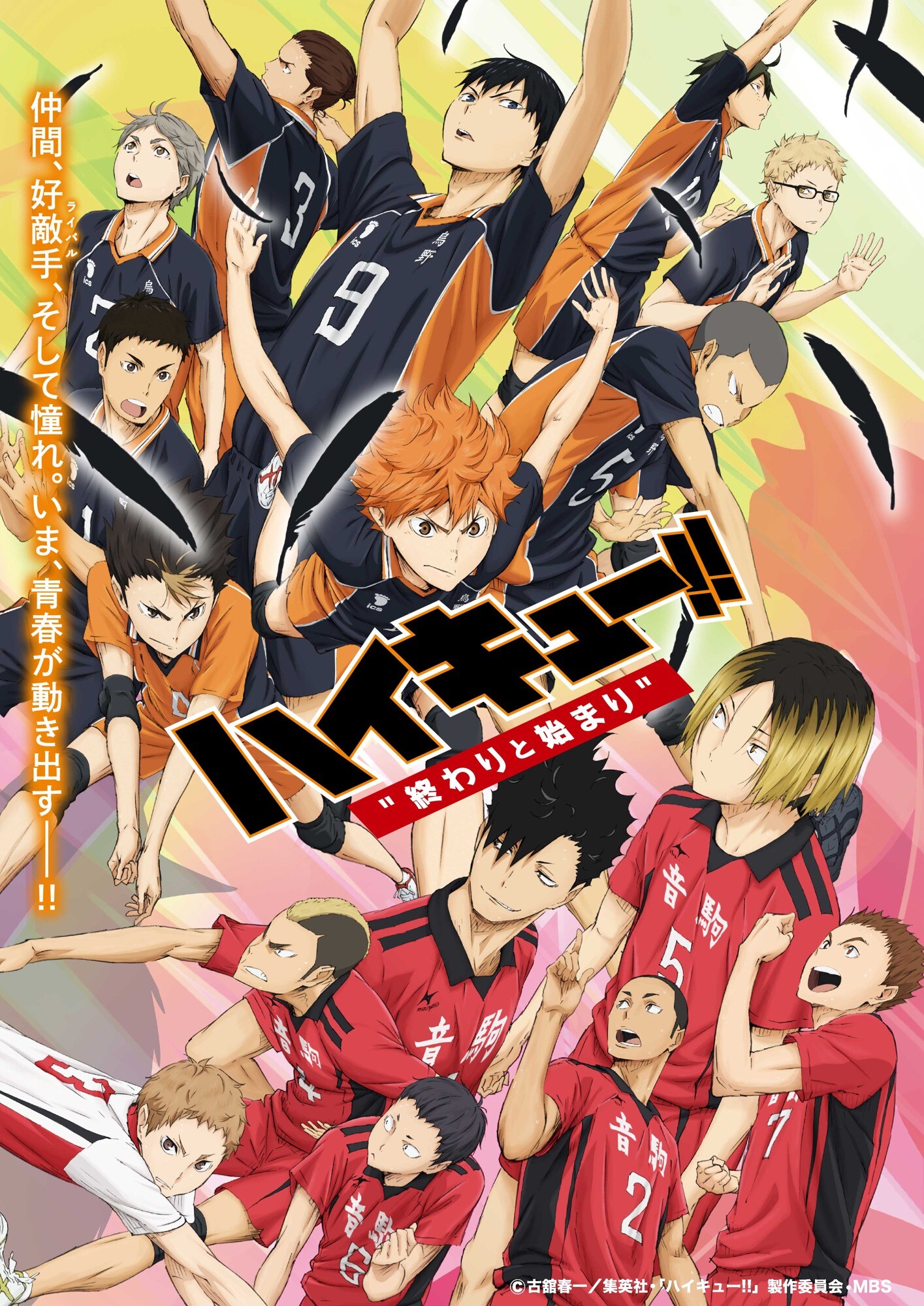 アニメ「ハイキュー!!」劇場版総集編4作品を、BS12で4週連続放送