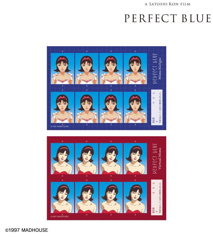 「PERFECT BLUE」線画Tシャツや2人の未麻描いた証明写真風ブロマイド