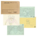 「カット袋」と複製原画 (c)士郎正宗・講談社/攻殻機動隊展Ghost and the Shell製作委員会