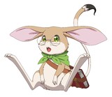 エイマ（CV：東山奈央）エルダンの領地で暮らしている「大耳跳び鼠人族」と呼ばれる鼠の亜人。
⻑い耳と小柄な体で素早く機敏に動くのが特徴。亜人の中でも特に知性が高く、読み書きまでこなせるほど賢い (c)風楼/アース・スター エンターテイメント/領民０人スタートの辺境領主様製作委員会