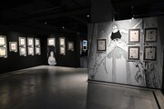 「寄生獣展」原画展示の様子
