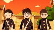 TVアニメ「サンダー3」PV第2弾より。下校中の“スモール3” (c)池田祐輝・講談社／「サンダー３」製作委員会