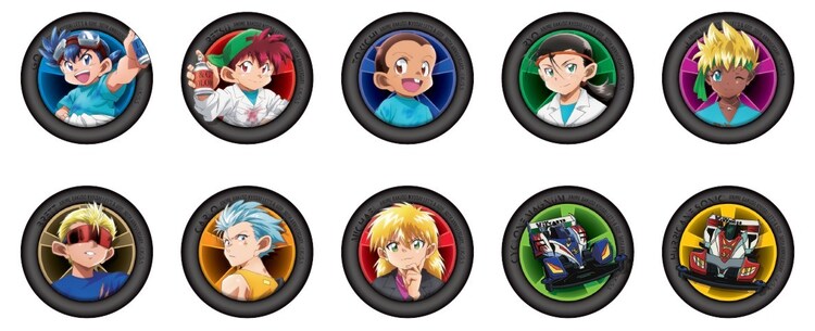 グッズ購入特典の「タイヤホイール風ステッカー（全10種）」 [画像 