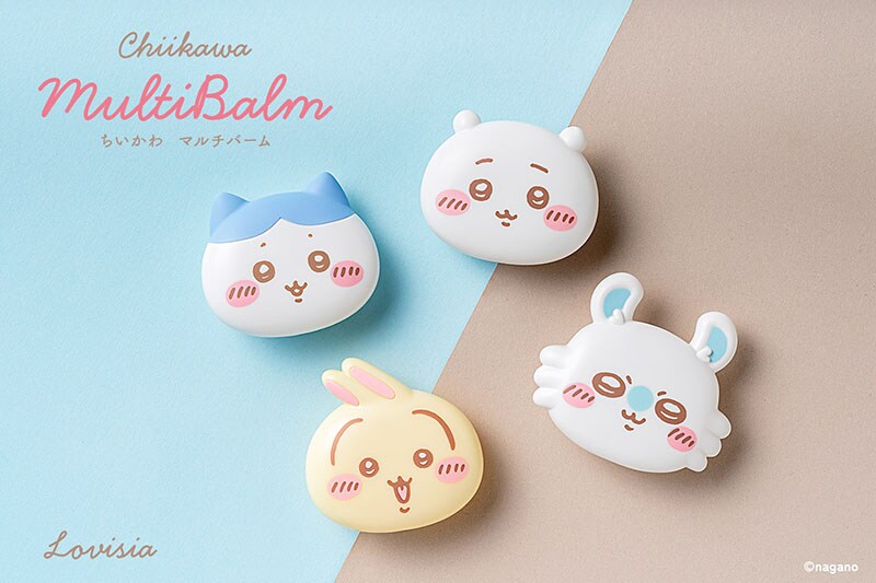 ちいかわ、ハチワレ、うさぎ、モモンガのマルチバーム コロンとした