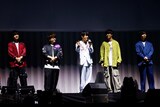 左から寺島惇太、内田雄馬、五十嵐雅、畠中祐、斉藤壮馬