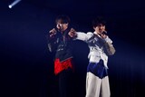 TrutH。左から伊吹橙真役の梶原岳人、ひゅーい役の田丸篤志