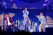 WITH。中央左から三鷹アサヒ役の小林竜之、高瀬コヨイ役の土田玲央、夢川ショウゴ役の山下誠一郎