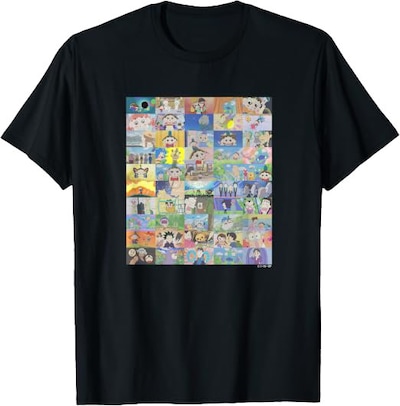 「アニメ『おじゃる丸』30thアニバーサリープロジェクト 記念Tシャツ」（ブラック）