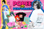 「ポピーザぱフォーマー」当時の絵コンテを使用したアパレル、ケダモノの新Tシャツも