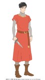 剣自慢（CV：村田太志）マロニエ王国の女将軍・バリバラの息子で、七人兄弟の六男。
その名のとおり、剣術の達人で、その腕前は王国内でもトップクラス。五男・獣使い、七男・ハラペコとは三つ子の兄弟。