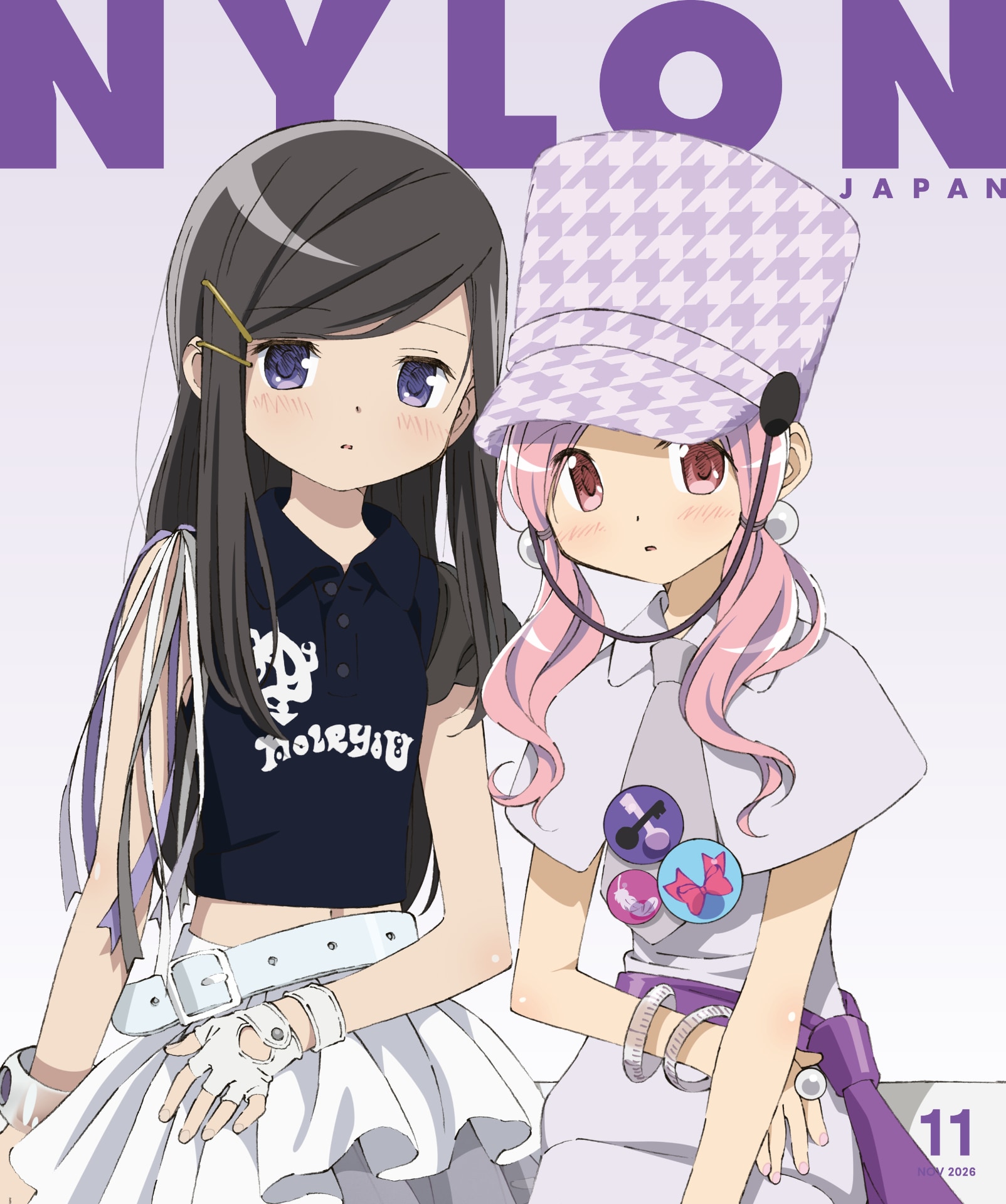 「まどか☆マギカ」特集がNYLON JAPANで、モデルのようなまどか＆ほむらがカバーに