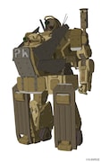 「ライジングビートルPK ATH-06-VCPK」閲兵用に改修されていた複座型のライジングビートルを独立宣伝中隊（PK）向けに現地改良したもの。もともとの頭部に加え、スコープドッグの頭部を結合させ、操縦者と後席のオペレーターを分離させている。バックパックには全方位を撮影し、データを高速送信するためのカメラと発信機が追加で装備されている。さらに、記録した映像を確実に持ち帰るため、データ保存用のミッションディスクの改良が図られている