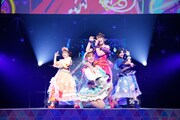 カルテットスター。左上から時計回りに四之宮リンリン役の和多田美咲、一条寺サクラ役の日比優理香、二階堂タマキ役の鈴木杏奈、三ツ葉アイリ役の徳井青空