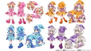 魔女見習いに仮装したあんなっち、みくるっち、くれあっち、るるかっちの設定イラスト
