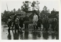 「七人の侍」の撮影風景。 (c)TOHO.CO.,LTD. / 個人蔵