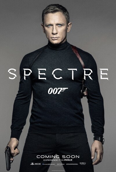 「007 スペクター」ティザーポスター　SPECTRE (c) 2015 Danjaq, MGM, CPII. SPECTRE, 007 Gun Logo and related James Bond Trademarks, TM Danjaq. All Rights Reserved.