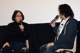 「神々のたそがれ」の公開を記念して開催されたトークショーの様子。左から町田康、中原昌也。