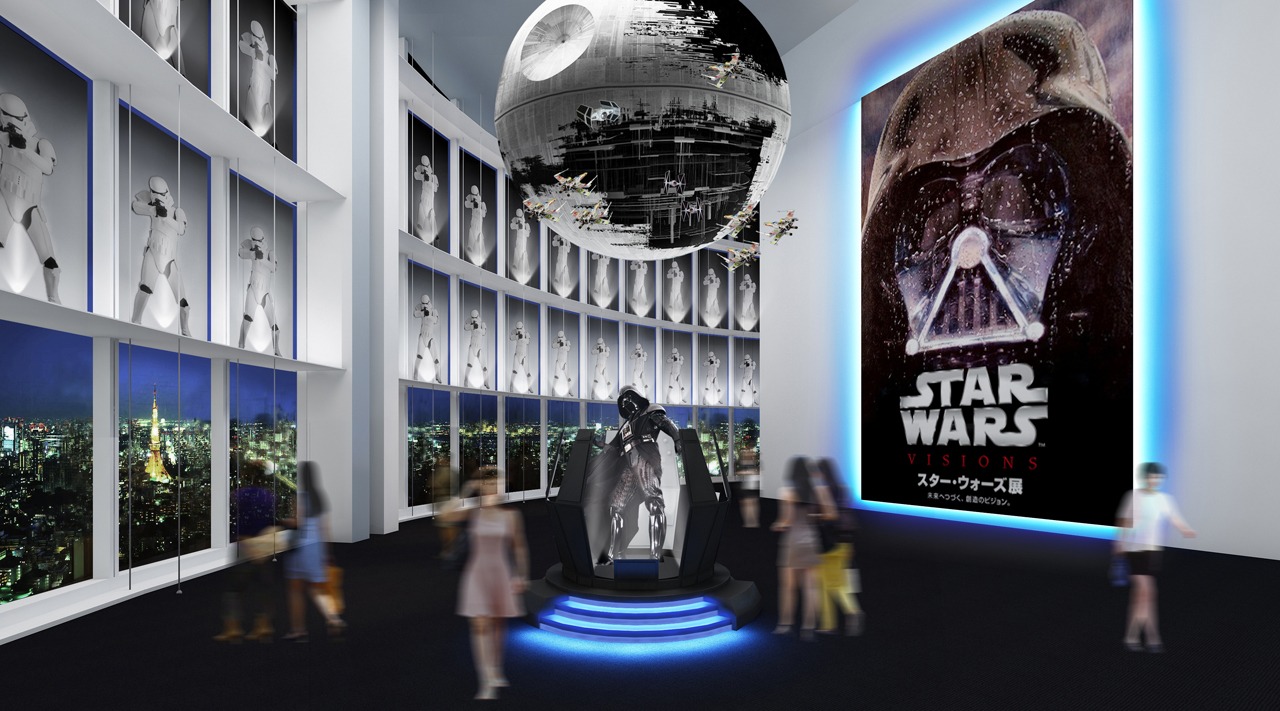 「スター・ウォーズ展 未来へつづく、創造のビジョン。」展示会会場エントランスのイメージ画像。