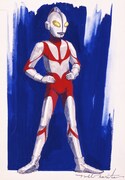《ウルトラマン》1966年　ペン、水彩・紙　青森県立美術館蔵