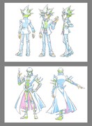 武藤遊戯と海馬瀬人の設定画。