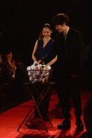 「寄生獣 完結編」完成披露舞台挨拶の様子。