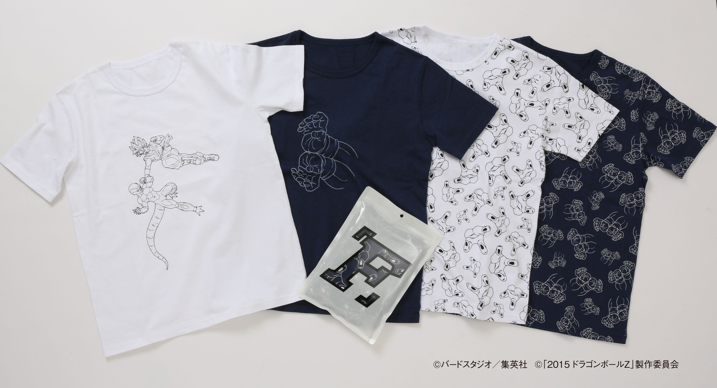 B.C STOCK×「ドラゴンボールZ 復活の『F』」コラボレーションアイテムの一部。(c)バードスタジオ / 集英社　(c)「2015 ドラゴンボールZ」製作委員会