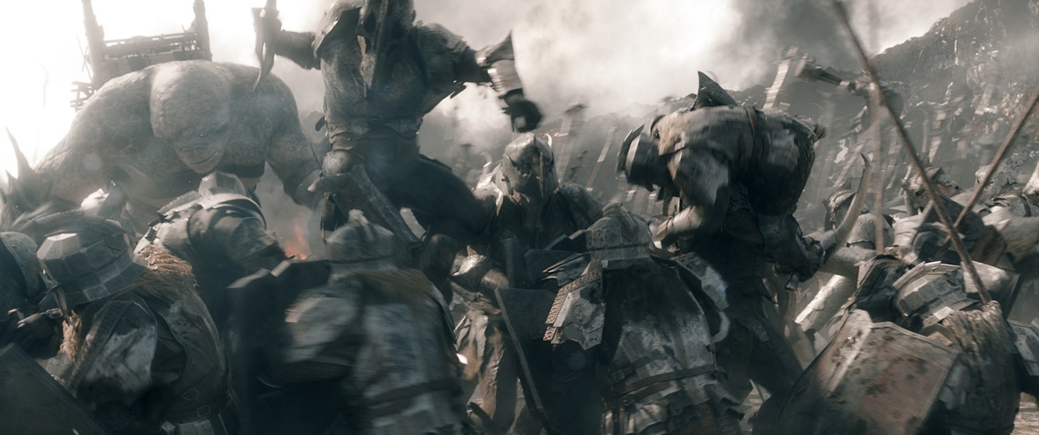 「ホビット 決戦のゆくえ」のワンシーン。(c)2014 METRO-GOLDWYN-MAYER PICTURES INC. AND WARNER BROS. ENTERTAINMENT INC.