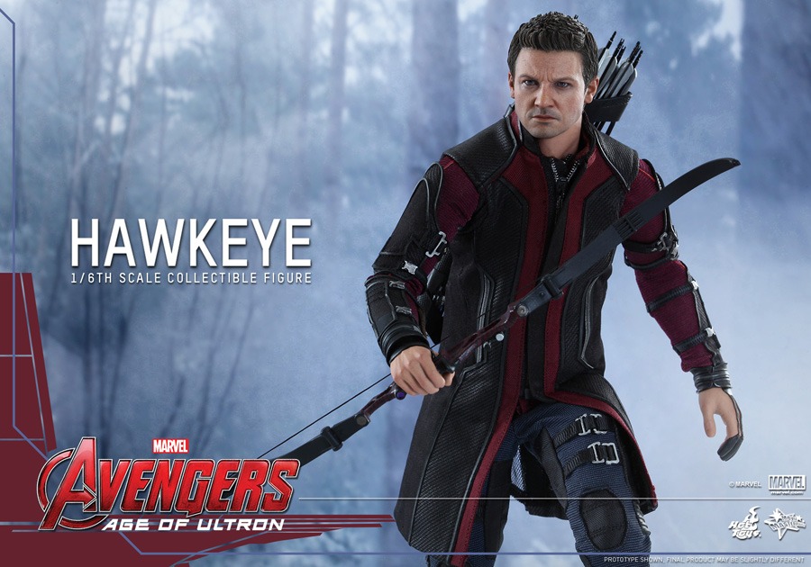 「アベンジャーズ／エイジ・オブ・ウルトロン」1/6スケールフィギュア ホークアイ（2015年12月発売予定）2万9000円 (c)2015 Marvel. All Rights Reserved.Limited Edition Collectible FigurePrototype shown, final product appearance and colors may vary.For sale in Japan only.