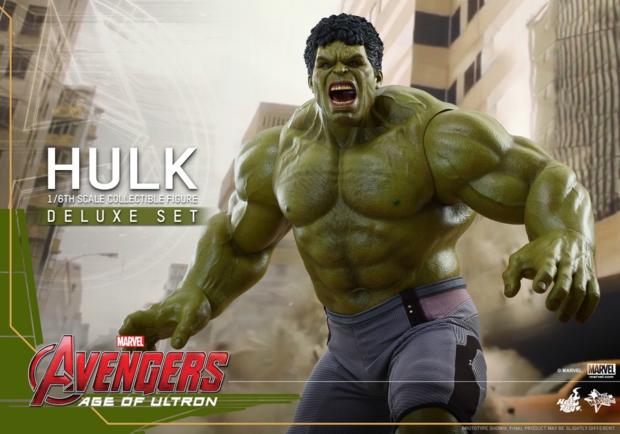 「アベンジャーズ／エイジ・オブ・ウルトロン」1/6スケールフィギュア ハルク（ＤＸ版）（2015年11月発売予定）4万9000円 (c)2015 Marvel. All Rights Reserved.Limited Edition Collectible FigurePrototype shown, final product appearance and colors may vary.For sale in Japan only.