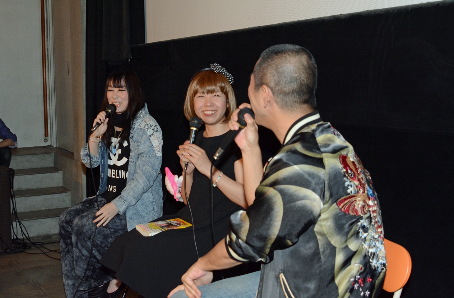 「がむしゃら」上映後トークの様子。