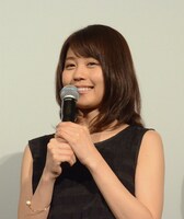 「ビリギャル」舞台挨拶に登壇した有村架純。