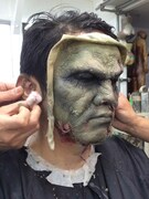 ゾンビメイク練習風景