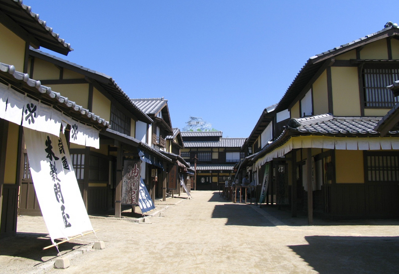 江戸の街並みを再現した施設内の一角。