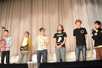 話題賞「劇場版　テレクラキャノンボール2013」の監督たち。