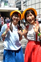 ちびまる子ちゃんと親友のたまちゃんの仮装者。