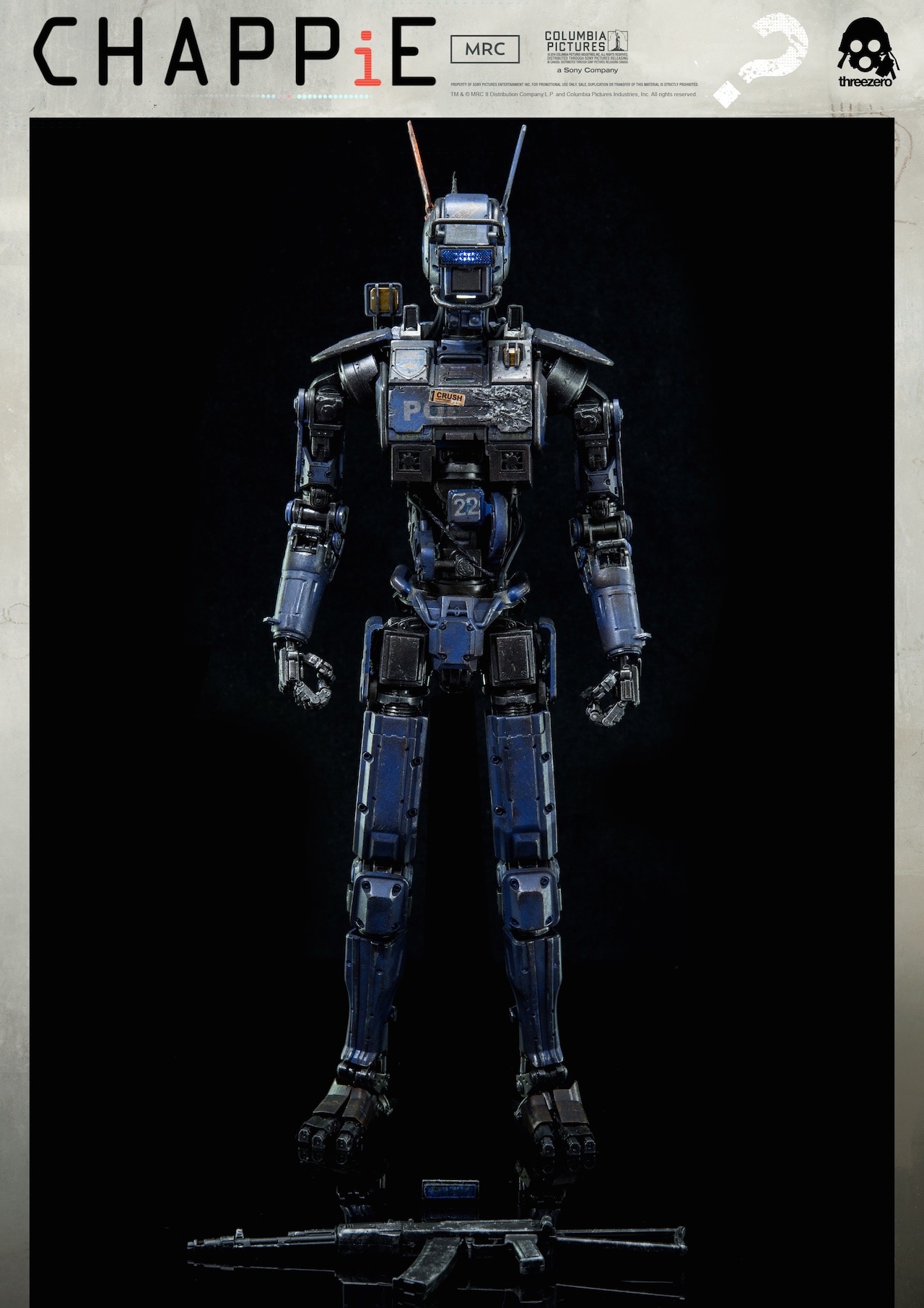 アクションフィギュア「CHAPPiE」 TM & (c) MRC II Distribution Company L.P. and Columbia Pictures Industries, Inc. All Rights Reserved.