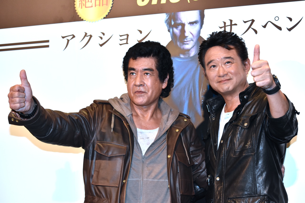 「ラン・オールナイト」イベントにて、藤岡弘、と船越英一郎。