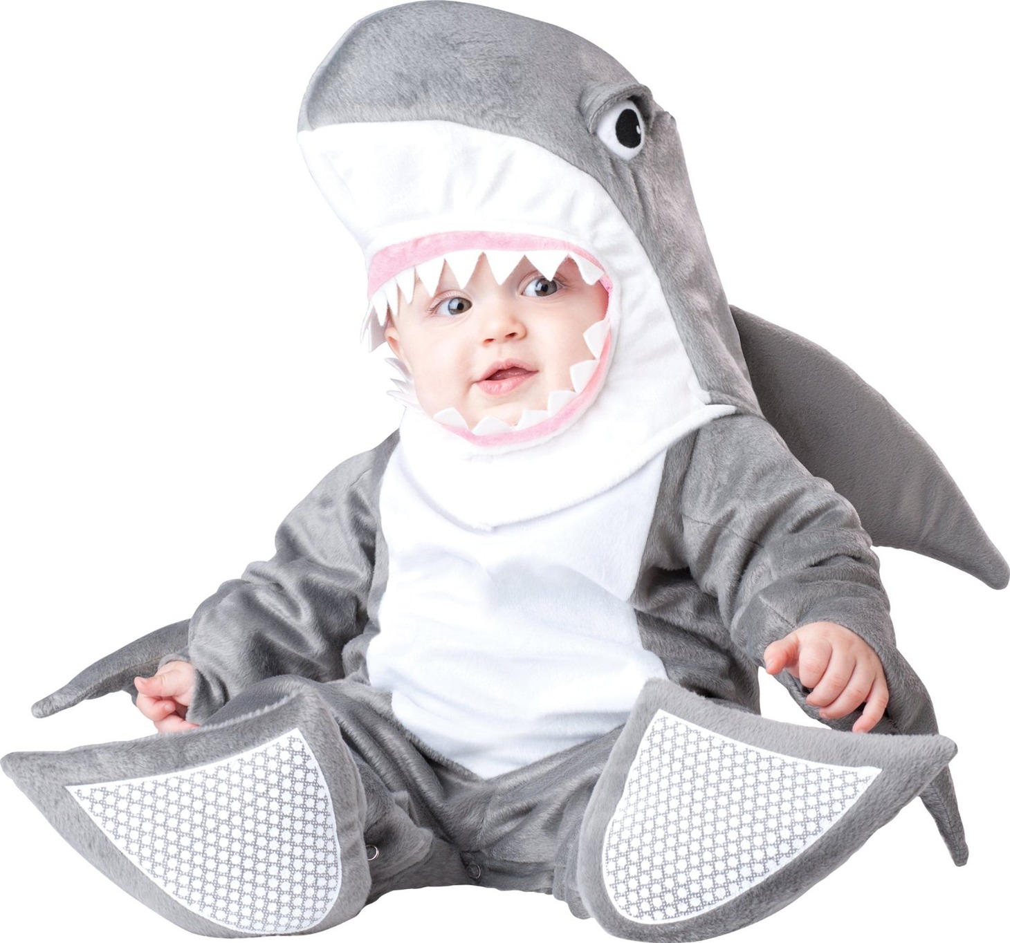 キャンペーン賞品の幼児用サメコスチューム。
