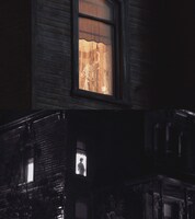 上から「ベイツ・モーテル」のワンシーン、「サイコ」のワンシーン。(c)2012 Universal Studios. All Rights Reserved.