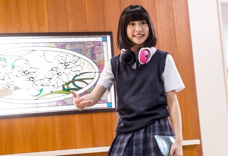 ノン子を演じる吉田凜音。(c)2015女子トイレ清掃組合