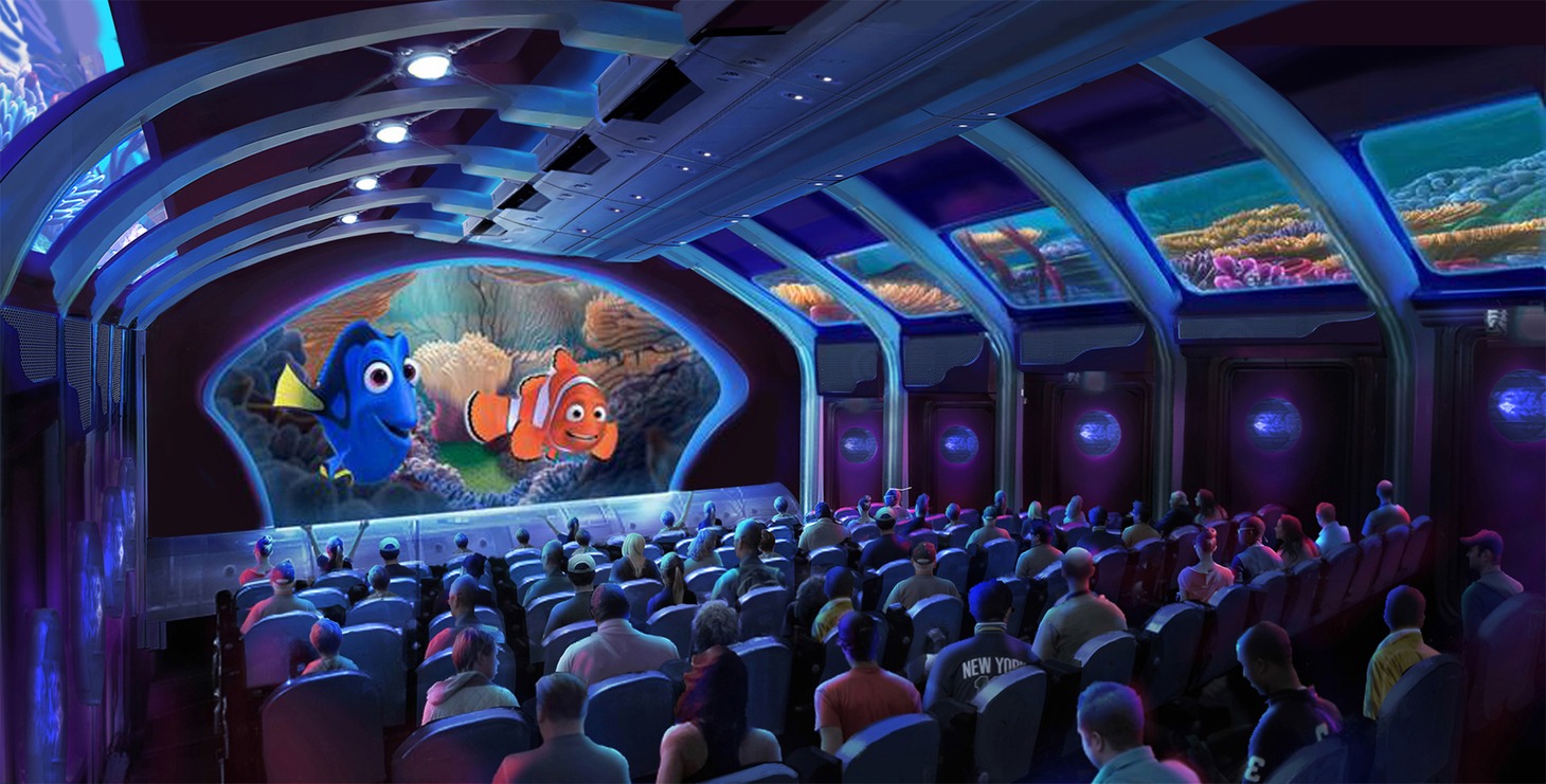 アトラクション内観のイメージ。Artist concept only (c)Disney/Pixar