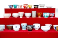 並べられた和食器。(c) 2015 Getty Images for Japan Day Project