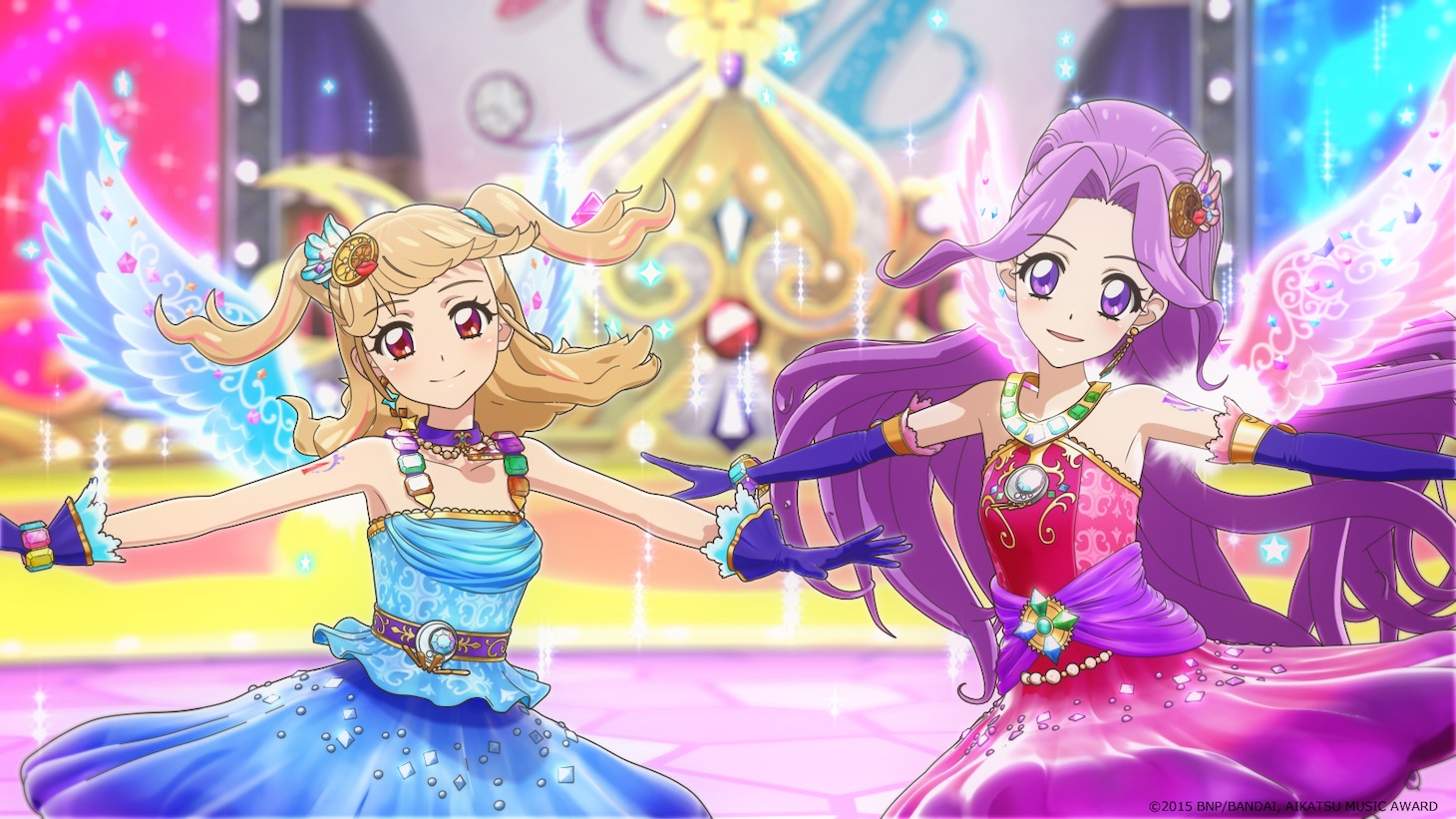 「アイカツ！ミュージックアワード みんなで賞をもらっちゃいまSHOW！」のワンシーン。