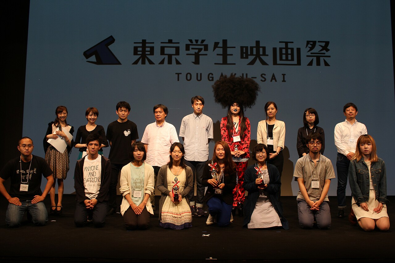 第27回東京学生映画祭、アニメーション部門受賞式の様子。