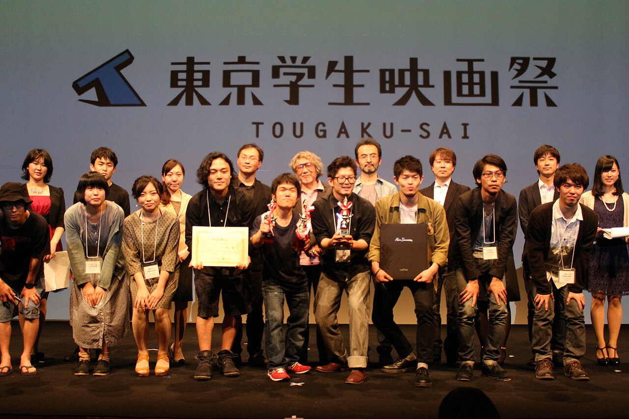第27回東京学生映画祭、実写部門受賞式の様子。