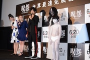 「呪怨 -ザ・ファイナル-」完成披露試写会の様子。