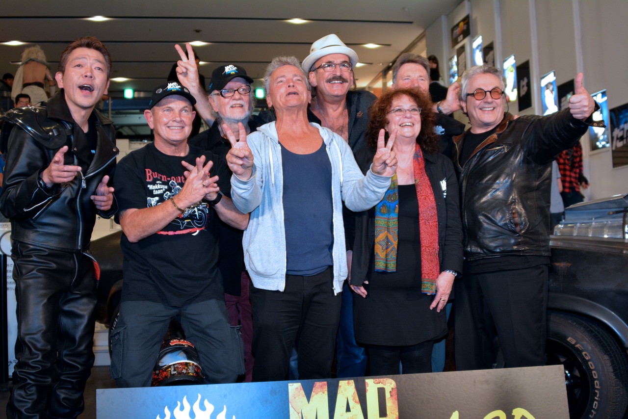 「マッドマックス」シリーズ出演者の面々、監督のジョージ・ミラー、イベント司会の玉袋筋太郎。